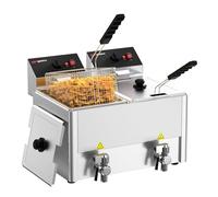 GGM Gastro | EFH8+8 | Friteuse électrique double - 8+8 litres - 6,5 kW - avec robinet de vidange