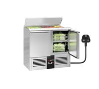 GGM Gastro | SAG97ND-UK | Saladette Premium - 903 mm - Entrée pour récipient GN - 2 portes - Pour UK