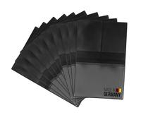ggm Lot de 10 étuis pour carte grise de voiture - Avec 4 compartiments - Porte-carte d'identité robuste en plastique - Pour voiture, moto, camion - Compact et facile à nettoyer - Environ 9,5 x 12,3 cm
