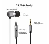 GGMM C700 100% Full Metal Earphone Headset In-Ear Earphones avec Micro Casques Écouteur pour Téléphone PC Écouteurs Gaming Headset-Argent