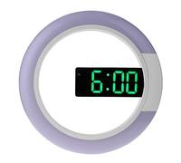 Ggnaxivs 1 Ensemble LED Horloge Murale Numérique Affichage Numérique Température 7 Couleurs 3D Chambre Salon Décoration Miroir Numérique Réveil Plastique