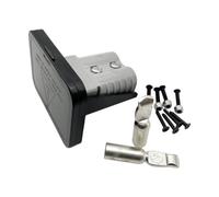 Ggnaxivs 1 Pièce 120A pour Support de Encastré pour Connecteur Anderson avec Couvercle en Plastique Gris pour Caravane 2 Points Automobile Navires Pièces