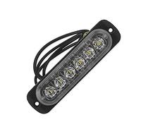 Ggnaxivs 12V - 24 V 6 Lumière LED Urgence Flash Véhicule De Voiture Avertissement Stroboscopique Clignotant Blanc