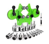Ggnaxivs 17 PCS Kit de Scie Cloche Diamantée Ensembles de Forets avec Double Ventouses Guide de Fixation de Gabarit de 4 mm à 83 mm
