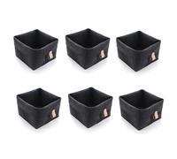 Ggnaxivs 6 Pièces Cubes de Rangement Bacs de Rangement en Tissu Feutré Bacs de Rangement Pliables avec Anneau de Suspension Paniers Cubes Pliables Facile à Utiliser Environ 23 X 23 X 26,5 cm