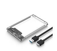 Ggnaxivs BoîTier de Disque Dur Blanc Transparent pour BoîTier Dur BoîTier de Disque Dur 2,5 Pouces vers USB 3.0 Type-C 3.1 BoîTier de Disque Dur Externe