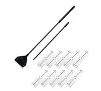 Ggnaxivs Grattoir à Algues pour Aquarium, Nettoyant pour Aquarium, Entretien, Grattoir pour Vitres, avec Tige D'Extension et 10 Lames