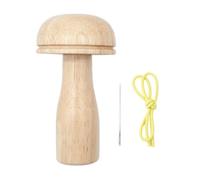 Ggnaxivs Kits de Champignons à Repriser, Outil en Bois avec Poignée Solide et Courbure pour Fils à Coudre, Chaussettes, Pulls, Installation Facile