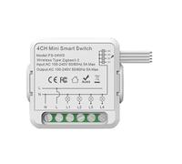 Ggnaxivs Module de Commutation de Relais Zigbee 5A 4 Canaux AC100-240V Fonctionne avec le Module de Commutation Intelligent Home Mini