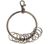 Ggnaxivs Porte-CléS Prisonnier Mousqueton Ton Bronze 10 Boucles Porte-CléS 7,6 Cm