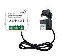 Ggnaxivs Tuya Smart ZigBee Energy Meter 80A avec Pince App Monitor KWh Tension Courant Consommation éLectrique 110V 240V