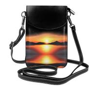 GGNKDL Beau sac à bandoulière imprimé coucher de soleil, sac pour téléphone portable, petit portefeuille pour femme, un cadeau pratique adapté pour les sorties, l'exercice et le shopping