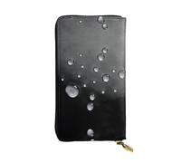 GGNKDL Conseils pour l'impression de petites gouttelettes d'eau - Portefeuille long en cuir pour femme - Grande capacité - Sac à fermeture éclair pour cartes de crédit