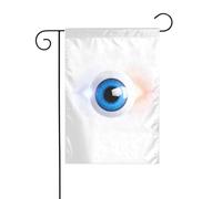 GGNKDL Drapeau de jardin avec globe oculaire bleu - Décoration extérieure - Convient pour toutes les saisons - 30,5 x 45,7 cm