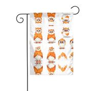 GGNKDL Drapeau de jardin imprimé hibou jaune pour décoration de cour extérieure Convient pour toutes les saisons 30,5 x 45,7 cm