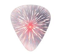 GGNKDL Fireworks Blooming in the Night Sky Prints Médiator de guitare 12 pièces avec trois combinaisons d'épaisseur pour guitare basse et ukulélé