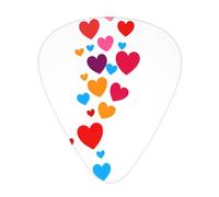 GGNKDL Flying Love Bubbles Lot de 12 médiators de guitare avec trois combinaisons d'épaisseur pour basse et ukulélé