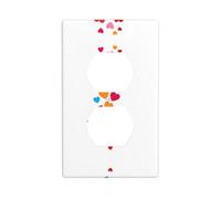 GGNKDL Impression de bulles d'amour volantes, panneau mural double prise, couvercle d'alimentation domestique durable pour prises et interrupteurs décoratifs