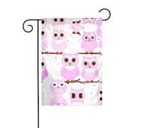 GGNKDL Joli drapeau de jardin imprimé hibou pour décoration de cour extérieure adapté à toutes les saisons 30,5 x 45,7 cm