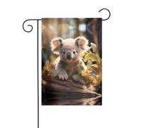 GGNKDL Joli drapeau de jardin imprimé koala pour décoration de cour extérieure adapté à toutes les saisons 30,5 x 45,7 cm