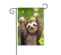 GGNKDL Joli drapeau de jardin imprimé paresseux - Décoration extérieure - Convient pour toutes les saisons - 30,5 x 45,7 cm