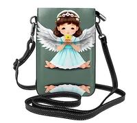 GGNKDL Joli petit ange imprimé sac à bandoulière, sac pour téléphone portable, petit portefeuille pour femme, un cadeau pratique adapté pour les sorties, l'exercice et le shopping