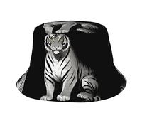 GGNKDL King of The Forest - Chapeau bob de voyage d'été - Pour homme et femme - Noir