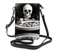 GGNKDL Le cadavre reste imprimé sac à bandoulière, sac pour téléphone portable, petit portefeuille pour femme, un cadeau pratique adapté pour les sorties, l'exercice et le shopping