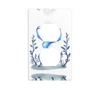 GGNKDL Le diable vole la lune impression double prise murale couvercle d'alimentation domestique durable pour prises et interrupteurs décoratifs