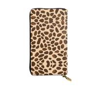 GGNKDL Le grain de grains de café imprimé portefeuille long en cuir pour femme grande capacité carte de crédit sac à fermeture éclair