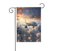 GGNKDL Les avions sont en train de monter en flèche - Drapeau de jardin - Décoration de cour extérieure - Convient pour toutes les saisons - 30,5 x 45,7 cm