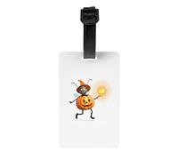 GGNKDL Les étiquettes de bagage et étiquettes de sac de voyage avec citrouille et lanterne luciole sont adaptées pour les hommes et les femmes pour éviter les bagages