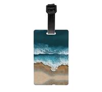 GGNKDL Les étiquettes de bagages et étiquettes de sac de voyage The Waves on The Beach sont adaptées pour les hommes et les femmes pour éviter les bagages