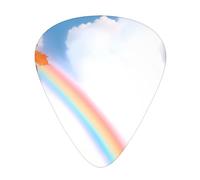 GGNKDL Lot de 12 médiators arc-en-ciel passant à travers les feuilles d'érable pour guitare avec trois combinaisons d'épaisseur adaptées pour basse et ukulélé