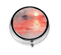 GGNKDL Mini boîte à pilules ronde avec 3 compartiments pour le rangement des pilules et le voyage portable