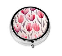 GGNKDL Mini pilulier rond avec 3 compartiments pour le rangement des pilules et les voyages