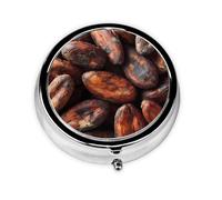 GGNKDL Mini pilulier rond parfumé avec 3 compartiments pour le rangement des pilules et le voyage