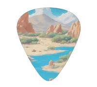 GGNKDL Oasis in the Desert Prints Lot de 12 médiators de guitare avec trois épaisseurs pour guitare basse et ukulélé