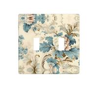 GGNKDL Panneau mural décoratif imprimé fleurs bleues pour les zones résidentielles et commerciales 11,4 x 11,4 cm