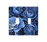 GGNKDL Panneau mural décoratif imprimé pivoines bleues pour les zones résidentielles et commerciales 11,4 x 11,4 cm