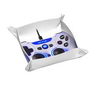 Ggnkdl Plateau de rangement en cuir avec impression technique - Petit plateau en cuir PVC de qualité supérieure - Double face pour un rangement et une organisation pratiques