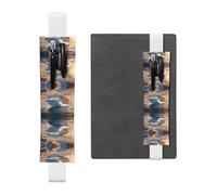 GGNKDL Porte-stylo en cuir avec motif bateau de croisière sur la mer pour journaux, agendas, planificateurs - Pochette à sangle réglable