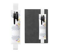 GGNKDL Porte-stylo en cuir avec motif bulles cachées dans les nuages pour journaux, agendas, planificateurs - Pochette à sangle réglable