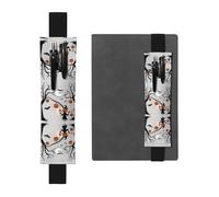 GGNKDL Porte-stylo en cuir avec motif citrouille, lanterne, vampire pour journaux, agendas, planificateurs - Pochette à sangle réglable, Noir , Taille unique