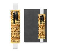 GGNKDL Porte-stylo en cuir avec motif d'animaux de prairie africaine pour journaux, agendas, planificateurs - Pochette à sangle réglable