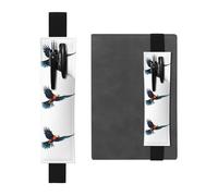 GGNKDL Porte-stylo en cuir avec motif silhouette de faucon Summit pour journaux, agendas, planificateurs - Pochette à sangle réglable, Noir/blanc, One Size