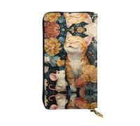 GGNKDL Portefeuille long en cuir pour femme avec fermeture éclair et inscription « The Little Mouse I adore »