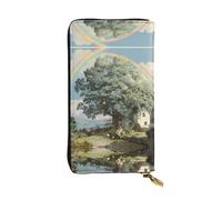 GGNKDL Portefeuille long en cuir pour femme avec fermeture éclair Motif arc-en-ciel