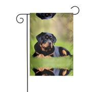 GGNKDL Rottweiler Papier peint imprimé Drapeau de jardin Décoration extérieure Convient pour toutes les saisons 30,5 x 45,7 cm