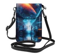 GGNKDL Sac à bandoulière avec impression Science Fiction Future, sac pour téléphone portable, petit portefeuille pour femme, un cadeau pratique adapté pour les sorties, l'exercice et le shopping